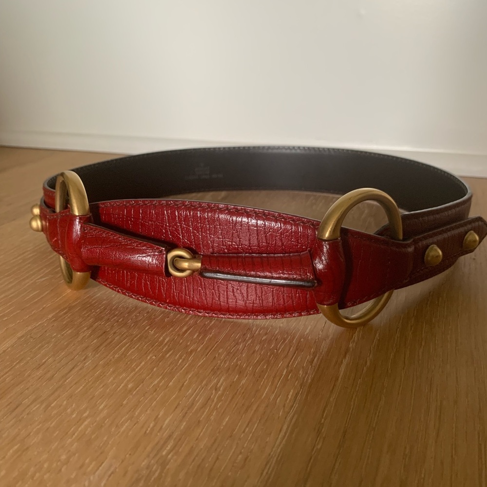 Vintage Gucci horse-bit belt.